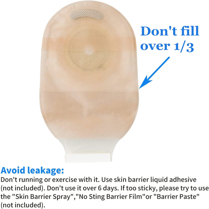 KONWEDA 10 PCS Colostomy Bags with Clamp Closure, Ostomy Supplies,One Piece Drainable Ostomy Colostomy Pouch for Ileostomy Stoma Care, Cut-to-Fit - NewNest Australia