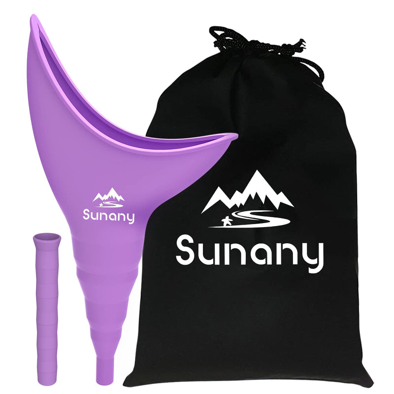 Female Urination Device,Reusable Silicone Female Urinal Foolproof Women Pee Funnel Allows Women to Pee Standing Up,Women's Urinal with Drawstring Bags is The Perfect Companion for Travel and Outdoor purple - NewNest Australia