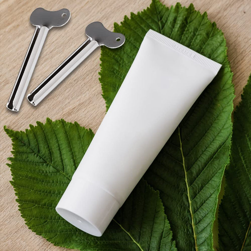 4 Pcs Metal Tube Toothpaste Squeezer Key Stainless Steel Toothpaste Tube Silver Key Dispenser Tube Squeezer Roller for Toothpaste Cosmetic Oil Cream Paint Squeezer - NewNest Australia