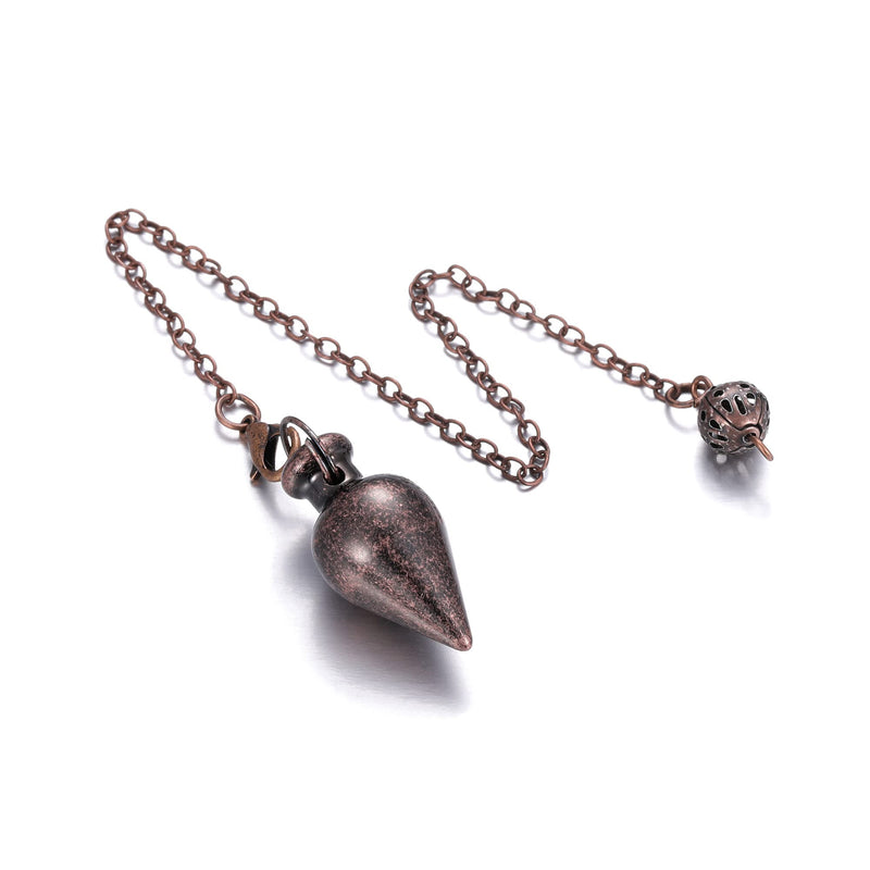 CrystalTears pendulum esoteric drop pendant with chain bronze pendulum made of copper spiritual dowsing dowsing rod for divination reiki healing meditation - NewNest Australia