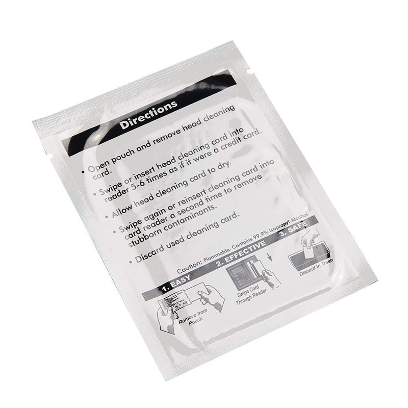 CR80 Cleaning Cards, Dual Side Card Reader Cleaner, POS Swipe Terminal Cleaning Cards CK-CR80 (10 Presaturated Cards+10 Adhesive Cards) 10 IPA Cards+10 Adhesive Cards - NewNest Australia