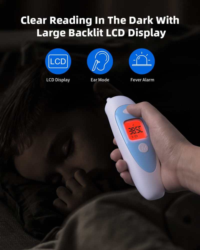 AILE Digital Thermometer for Kids and Adults, Temperature Thermometer for Home Thermometer indoor - ear Thermometer for Children 3-in-1 Mode with Fever Alarm, Memory Function Baby Thermometers - NewNest Australia