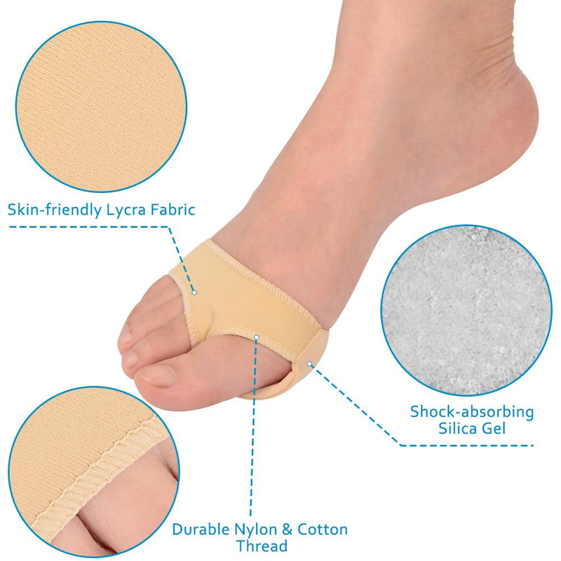 SOUMIT Metatarsal Pads, Forefoot Cushion Pads with Soft Silicone Metatarsal Gel Protector Cushion Pads Relieve Pain for Hard Skin Calluses Arthritis (EU 35-40 / UK 3-7) S UK3-7 Footpads - NewNest Australia