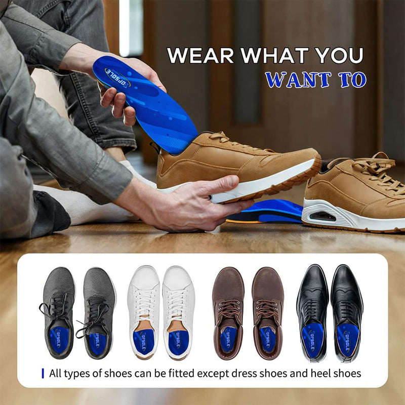 TOPSOLE Orthotic Insoles Plantar Fasciitis Insoles Arch Support Insoles for Flat Feet,Foot Pain, High Arches,OverPronation,Metatarsalgia,Heel Pain, Insoles for Men and Women UK-13-31cm Blue - NewNest Australia