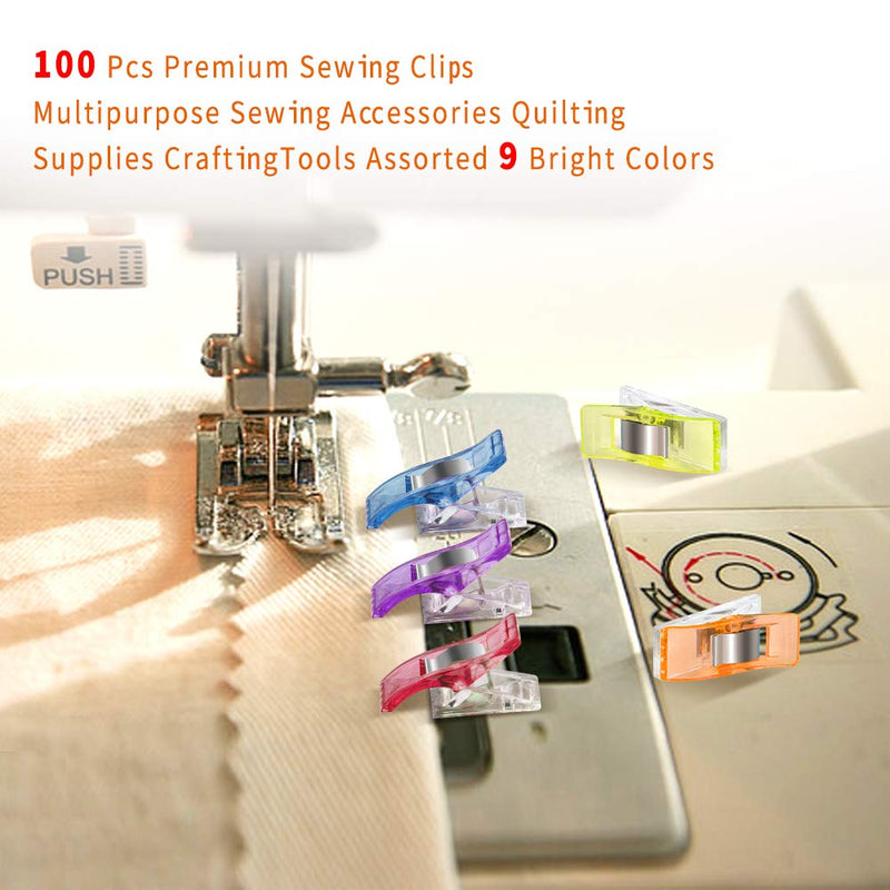 Sewing Clips and Quilting Clips,Fabric,Craft Clips with Tin Box Package,Pack of 100 - NewNest Australia
