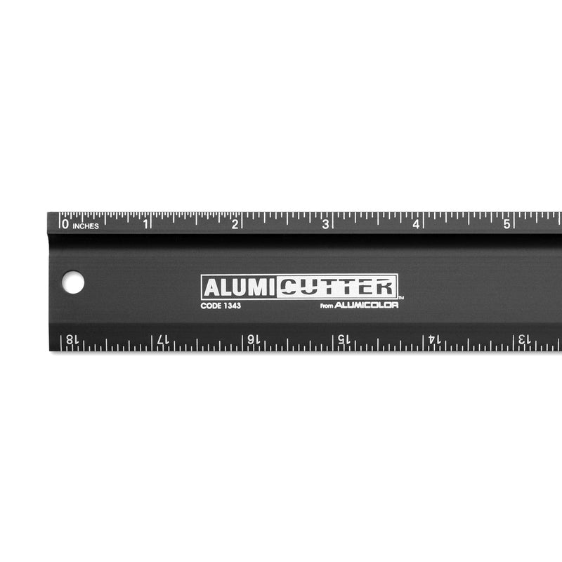 Alumicolor AlumiCutter Aluminum Steel Edge for Office, School, Engineering and Framing, Black 12IN - NewNest Australia