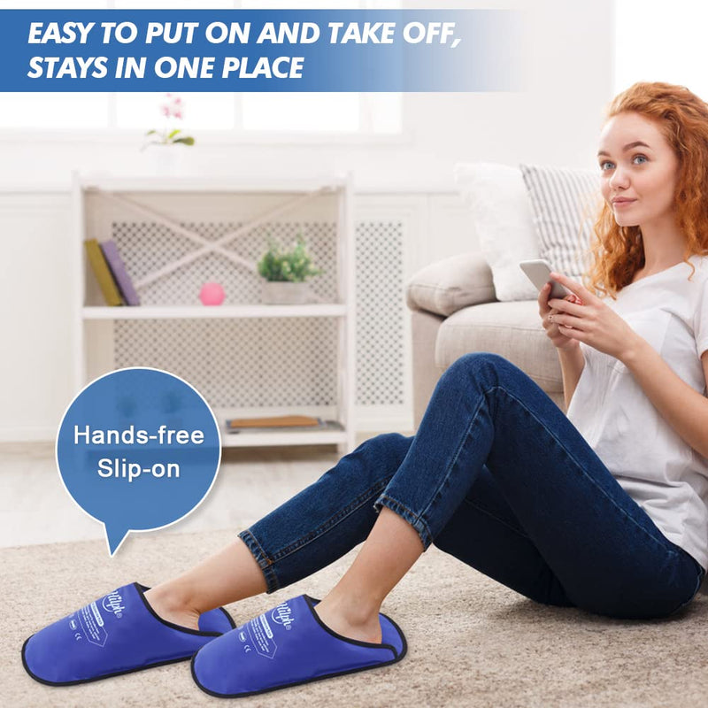 Hilph Cooling Shoes Chemo Therapy Ice Slippers, Gel Cooling Socks Chemo Therapy Cooling Pads Foot, Cool Shoes Gel Cooling Pads Cold, Reusable For Plantar Fasciitis, Puffy Feet, Hot Feet 1 Pair - NewNest Australia
