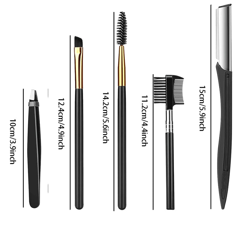 12 in 1 Eyebrow Trimmer Kit Eye Brow Scissors, Eyebrow Razor, Eyebrow Comb, Eyebrow Comb Scissor, Eyebrow Brush,Folding Eyebrow Knife, Scissors Razor, Eyebrow Trimmer, Tweezers. - NewNest Australia