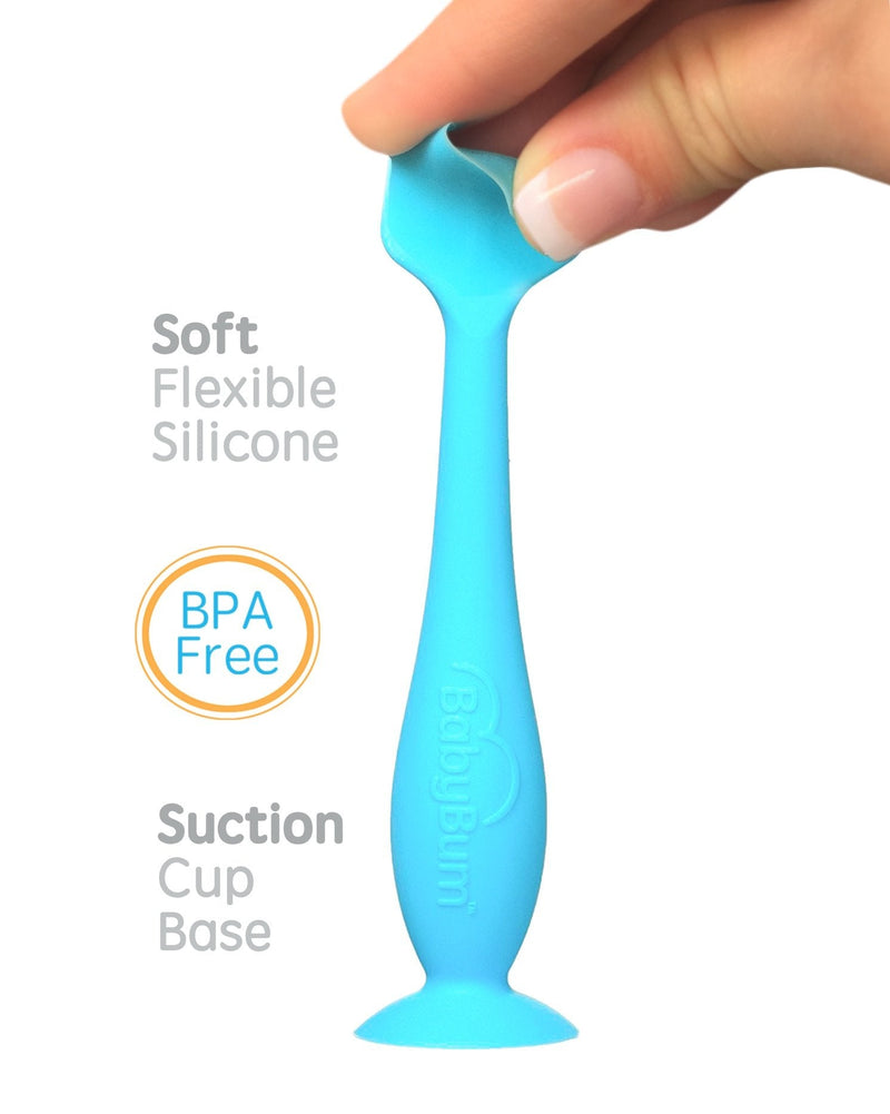 Bumco Baby Bum Brush Original Diaper Rash Cream Applicator, Soft Flexible Silicone Brush, Unique Gift [Blue] Blue - NewNest Australia