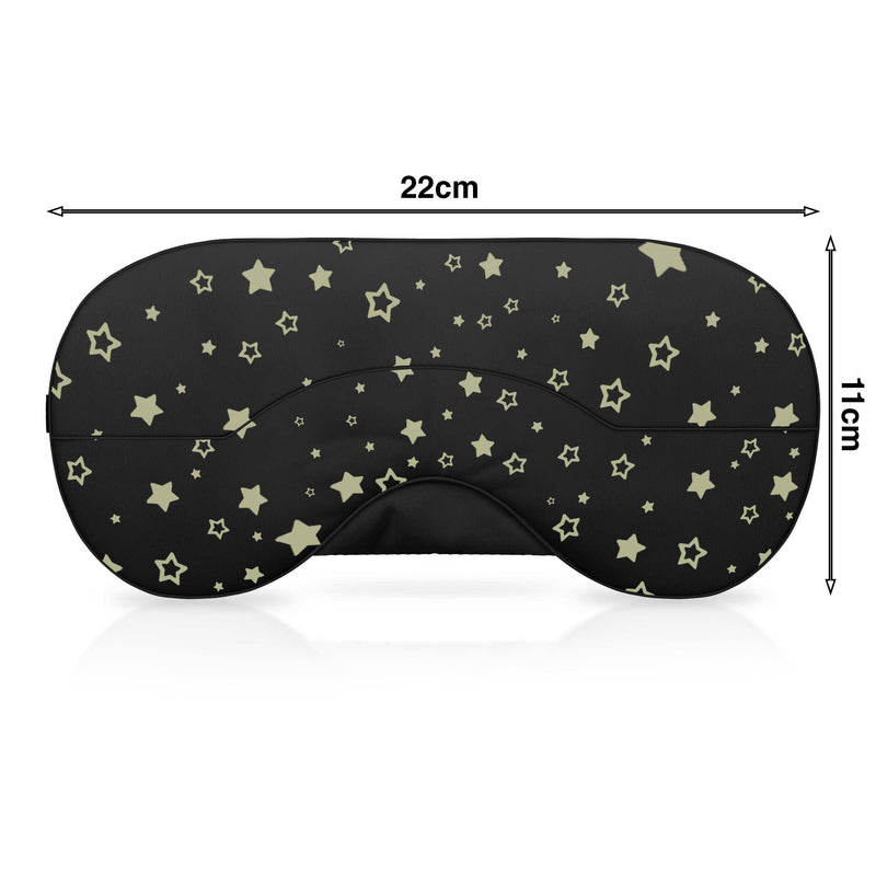 Silk Sleep Mask, Eye Mask for Sleeping, Blindfold Eye Mask, Super Soft Sleep Masks for Women & Men with Adjustable Straps, Sleeping Mask, Blackout Sleep Mask – Black Stars - NewNest Australia