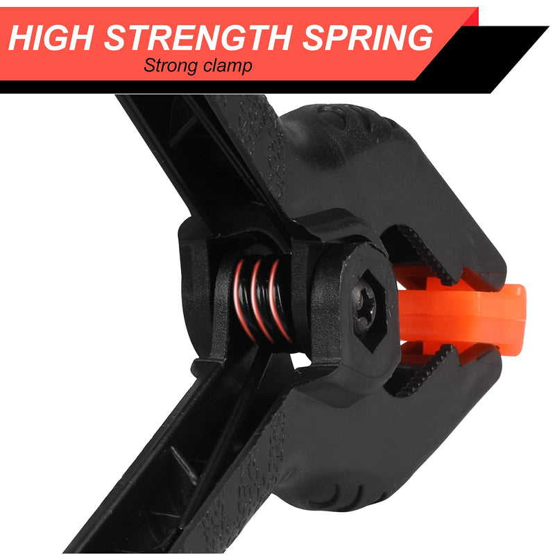 8 Pack Spring Clamps, 4.5inch Plastic Clips, Small Backdrop Clips, Clamps Heavy Duty, Spring Clips for Crafts, Backdrop Stand, Woodworking, Photography Studios (Black) 8 Pack 4.5in - NewNest Australia