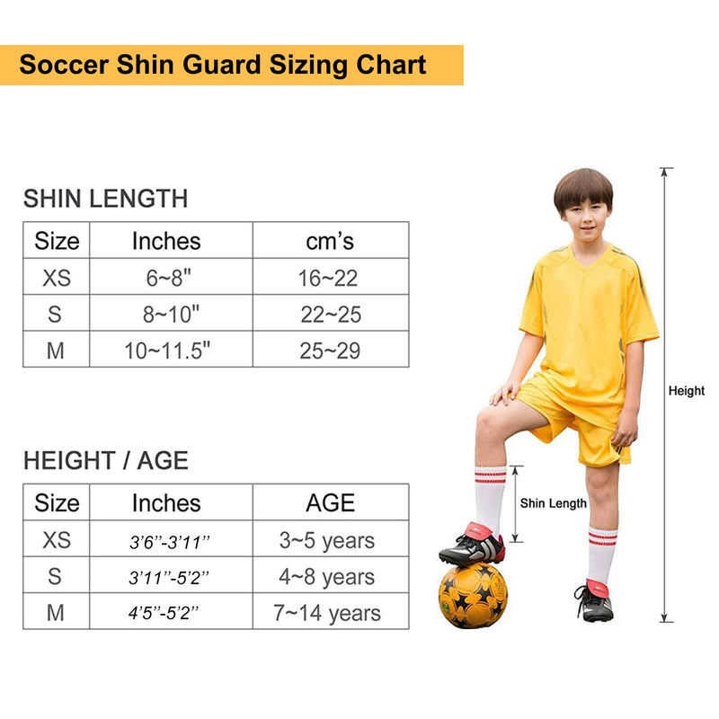 TAGVO Soccer Shin Guards, Kids Youth Adults Soccer Gear with Ankle Sleeves, Soccer Equipment Protection with Hard Protective Shell for Boys Girls Style_A Medium - NewNest Australia