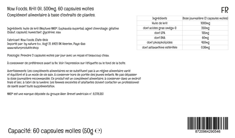 Now Foods Krill Oil, 1000mg, with EPA, DHA and Astaxanthin, high dosage, 60 soft capsules, laboratory tested, soy-free, gluten-free, non-GMO - NewNest Australia