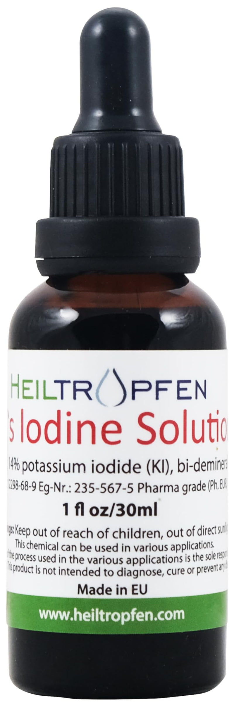 Lugol's iodine solution 7% 30ml | 21% Lugol's liquid formulation | Pharmaceutical Grade Ingredients | 7 percent elemental iodine and 14% potassium iodide | Lugol's solution | Healing Drops® - NewNest Australia