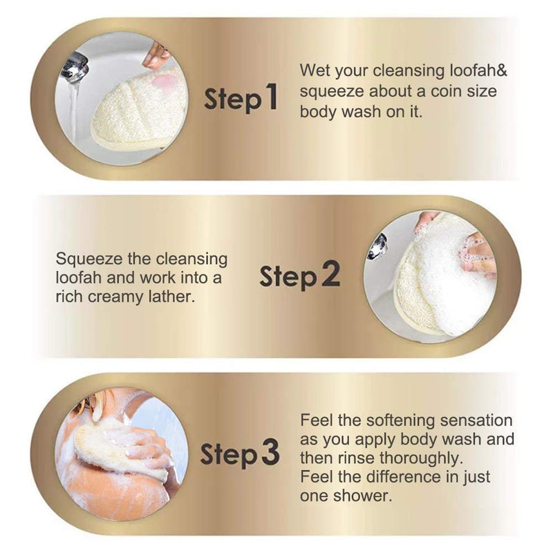 Crovin Loofah Pads - Exfoliating Loofah Body Scrubber 100% Natural Bath Sponge for Men and Women’s SPA - 6 Packs Gifts Luffa Package,Perfect for Bath Shower - NewNest Australia
