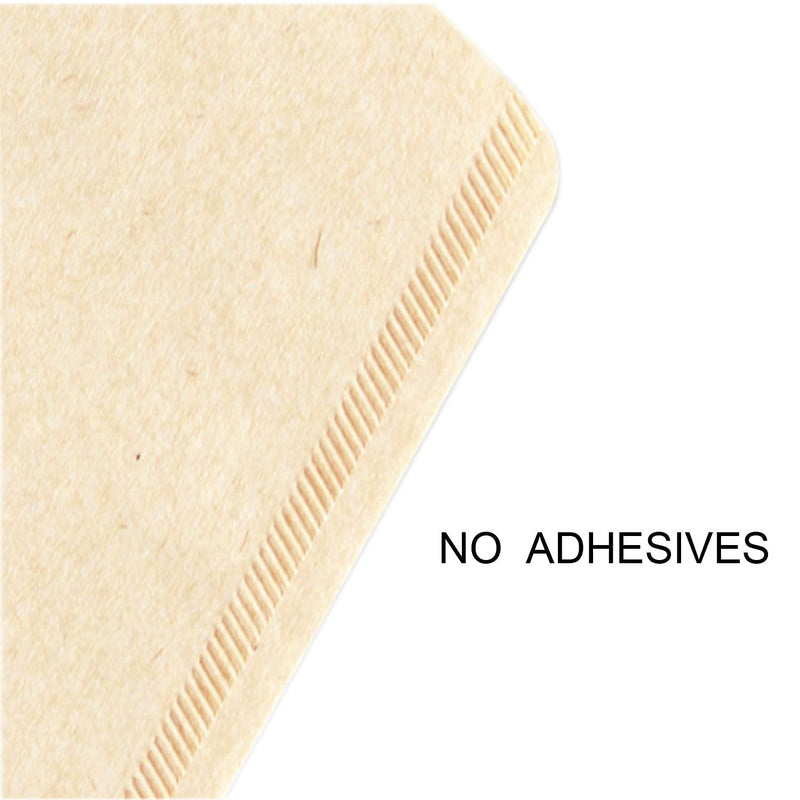 100pcs Coffee Filter Papers V-Shape Coffee Powder Filter Paper Natural Unbleached Coffee Paper Cone Shape Filter Bags for Coffee Machine and Hand Filter - NewNest Australia