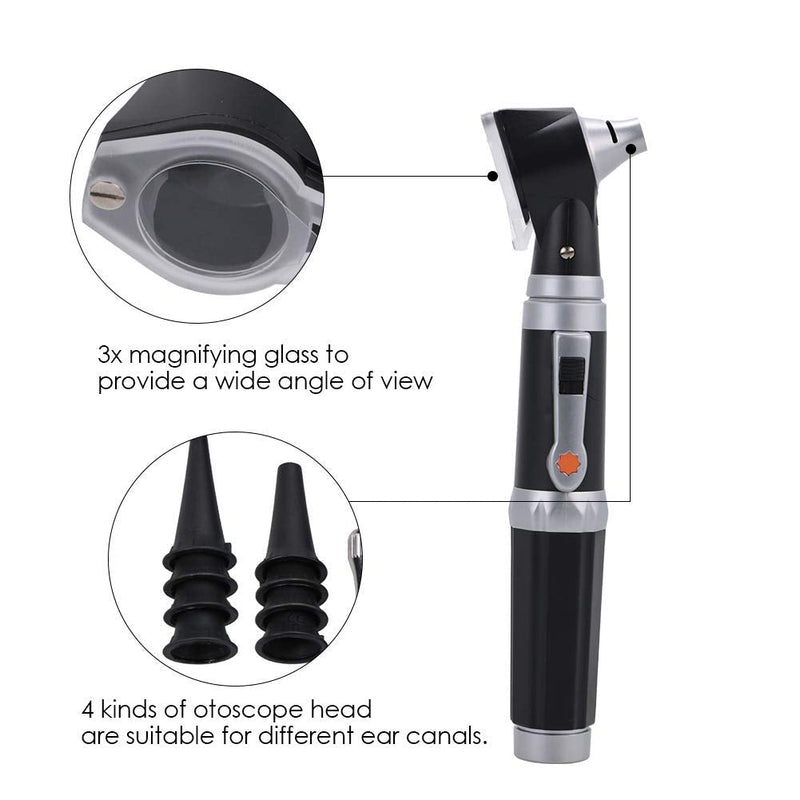 ZJchao Ear Otoscope, with 4 Types of Otoscope Head, LED Otoscope for Ear Examination, Visual Ear Speculum 3X Magnification - NewNest Australia