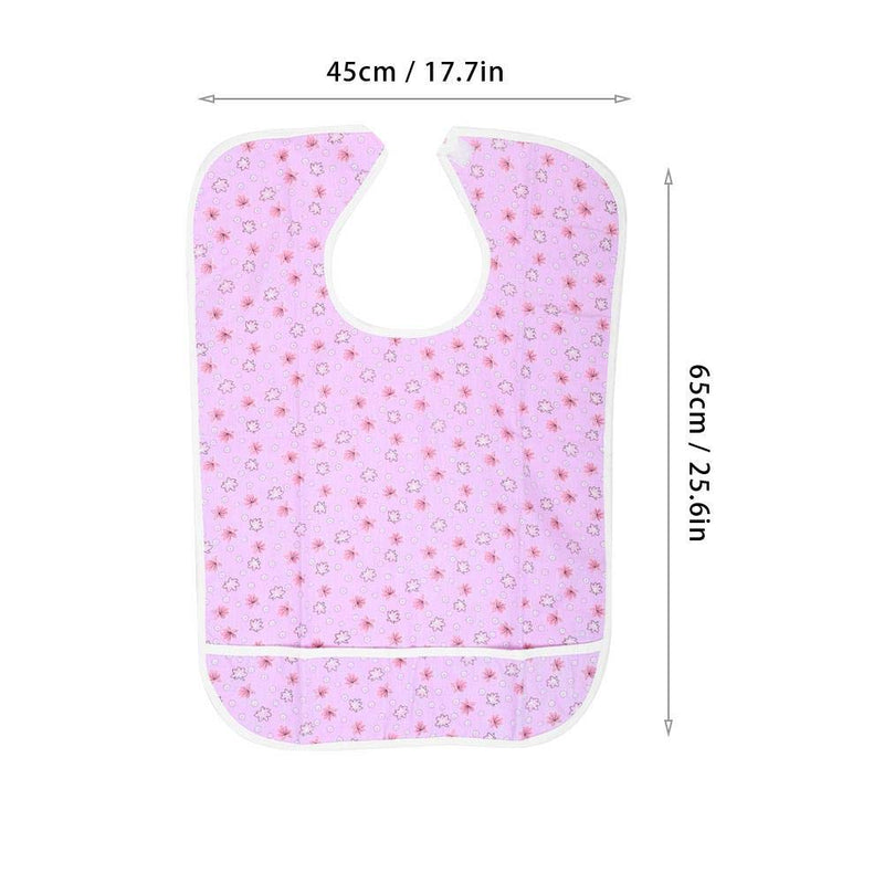 Waterproof Long Adult Bibs, Reusable Washable Stain Resistant Dining Eating Bib Clothing Protector Adult Aid Apron for Seniors Elderly Patient for Mealtime(23 * 15 * 1cm-pink 45 * 65) 23*15*1cm pink 45*65 - NewNest Australia