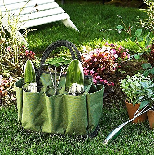 JKLcom Gardening Tote Bag Garden Tool Bag Garden Tote Home Organizer Gardening Tool Kit Holder Oxford Bag Gardening Tools Organizer Tote Lawn Yard Bag with 8 Pockets - NewNest Australia