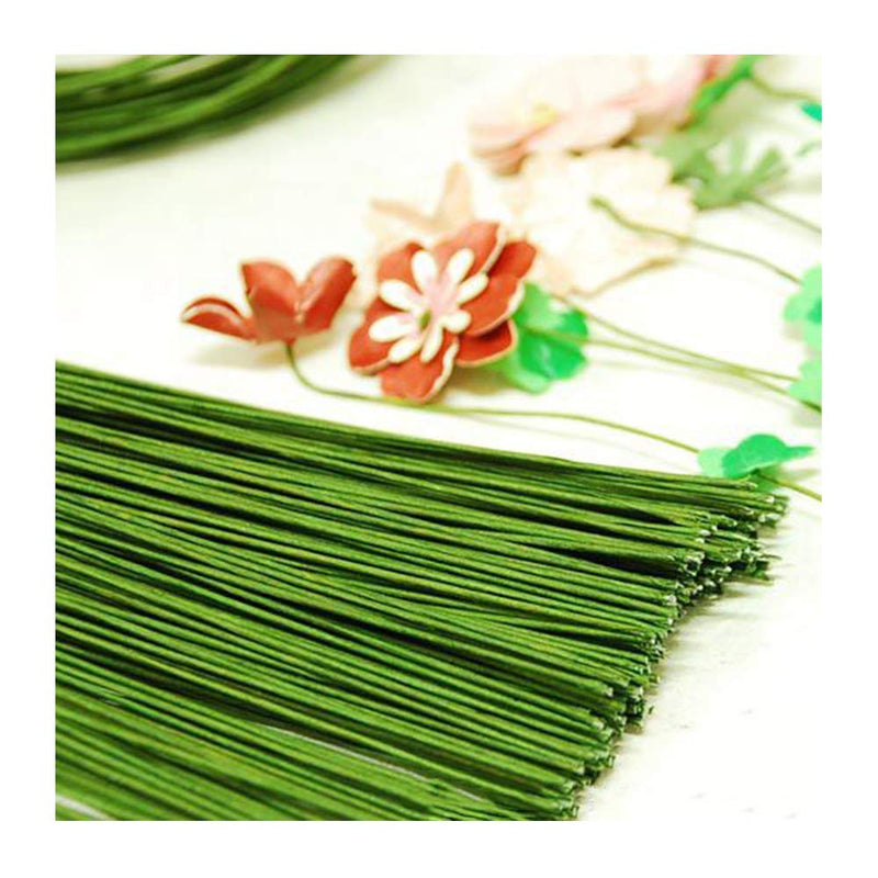 100PCS 18Ga Floral Stem Wires,Green Crafting Floral Stem Wire for DIY Crafts and Flower Arrangement 14 Inches - NewNest Australia