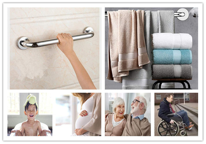 Bathroom Grab Bar Stainless Steel Bath Grab Safety Hand Rail Support Shower Toilet Aid for Disabled Elderly Children Mobility & Daily Living Aids 30CM - NewNest Australia