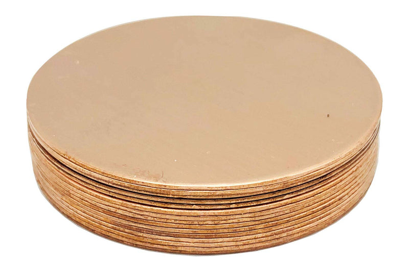 Copperlab 1-5/8 Inch Round Circle Disc Copper - Metal Stamping Blank Engraving Tag - 16 Oz Copper - 15 Blanks 1-5/8" - NewNest Australia