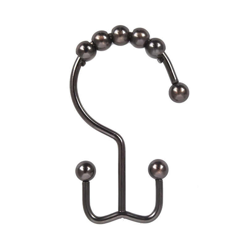 TopAAA Metal Double Glide Roller Shower Curtain Hooks Rings,100% Stainless Steel, Set of 12 (Oil Rubbed Bronze) Oil Rubbed Bronze - NewNest Australia