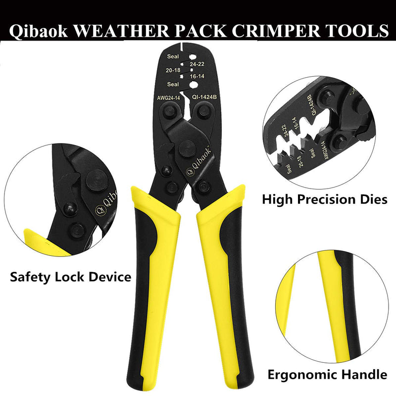 Qibaok Weather Pack Crimper Tools Waterproof Connectors Crimping Tool  for Delphi Packard Weather Pack Terminals or Metri-Pack Connectors - NewNest Australia