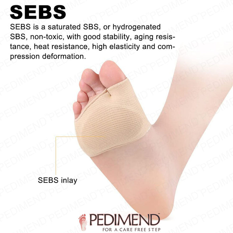 Pedimend Metatarsal Gel Cushion - Relieve Ball of Foot Pain | Metatarsal Sleeves | Mortons Neuroma Support | Pressure Relieving Foot Pads | Metatarsalgia Padding Insoles | Ball of Foot Soft Cushion - NewNest Australia