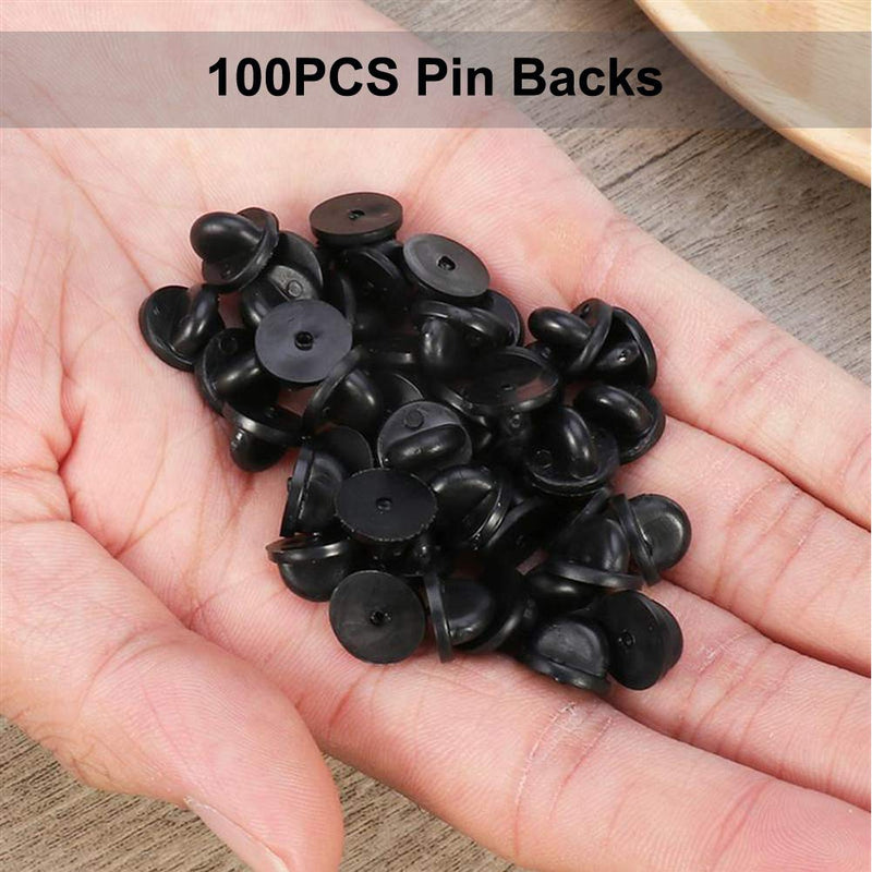 Rubber Pin Backs, 100PCS Lapel Pin Backs, Pin Safety Backs for Brooch Tie Hat Badge Insignia, Black 100 - NewNest Australia
