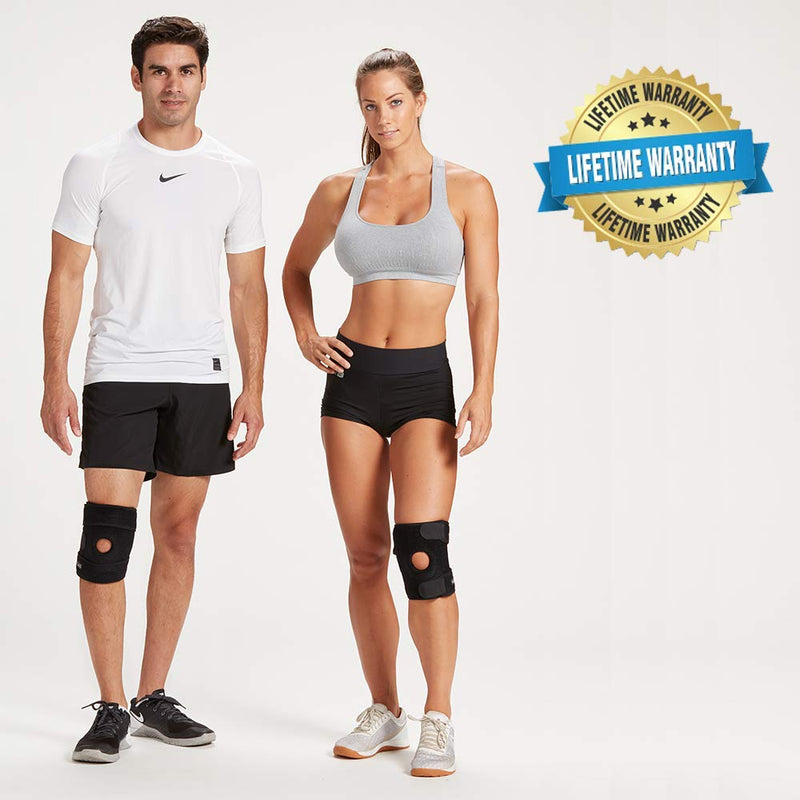 ComfiLife Knee Brace for Knee Pain Relief – Neoprene Knee Brace for Working Out, Running, Injury Recovery – Side Stabilizers – 3 Point Adjustable Compression – Open Patella Support,Non-Slip (Medium) Medium (Pack of 1) - NewNest Australia