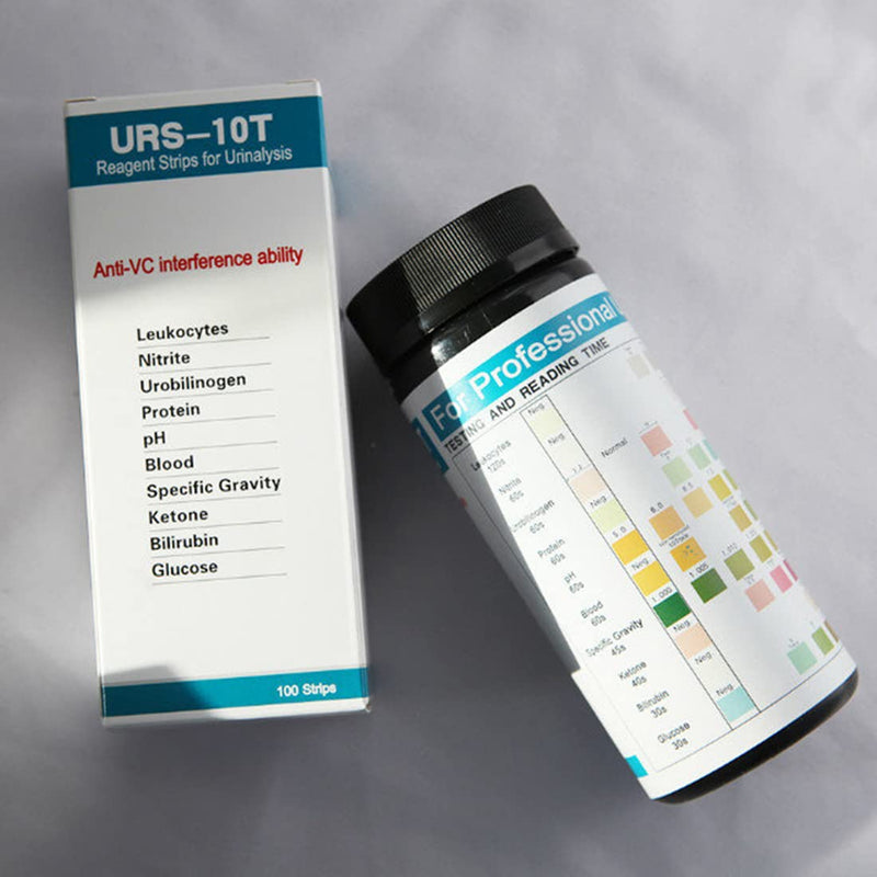 BODYA 100 Strips URS-10T Urinalysis Reagent Strips 10 Parameters Urine Test Strip for Leukocytes, Nitrites, Glucose, pH, Protein, Ketones, Specific Gravity, Blood, Bilirubin, Urobilinogen - NewNest Australia