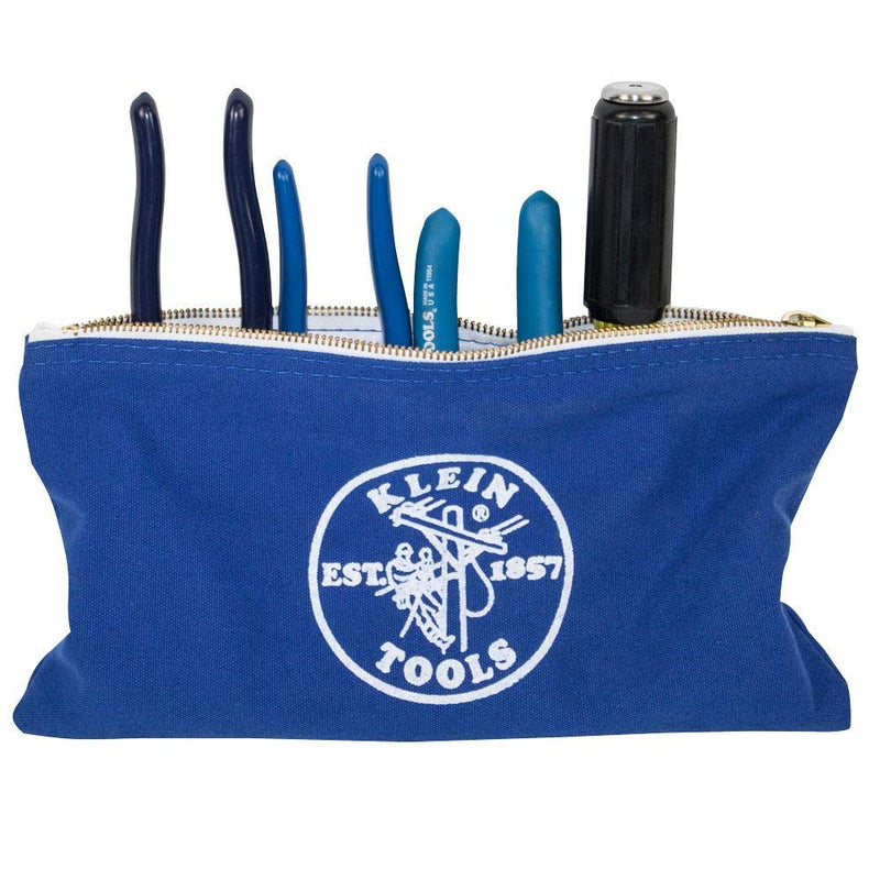 Klein Tools 5140 Zipper Bag, Utility Bag Use as Bank Deposit Bag, Tool Bag or Pouch, More in Olive, Orange, Blue, Yellow Canvas, 4pc Set 4-Pack - NewNest Australia