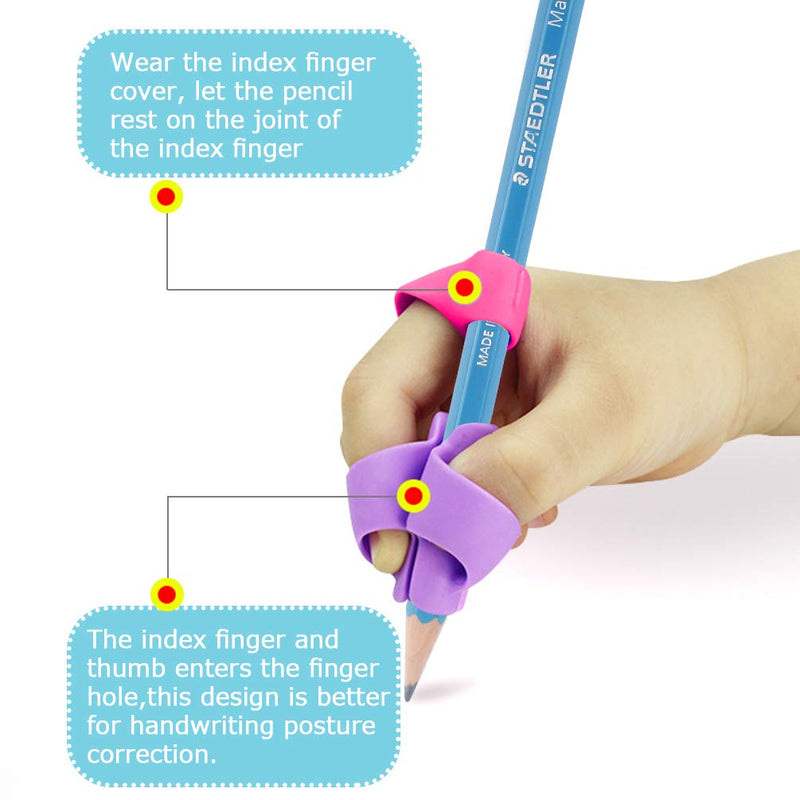Pencil Grips, Firesara Ergonomic Rainbow Pencil Grips for Kids Handwriting,Pencil Grip Posture Correction Training Writing Aids for Adults Kids Preschoolers Students Special Needs(12PCS) 12pcs rainbow - NewNest Australia