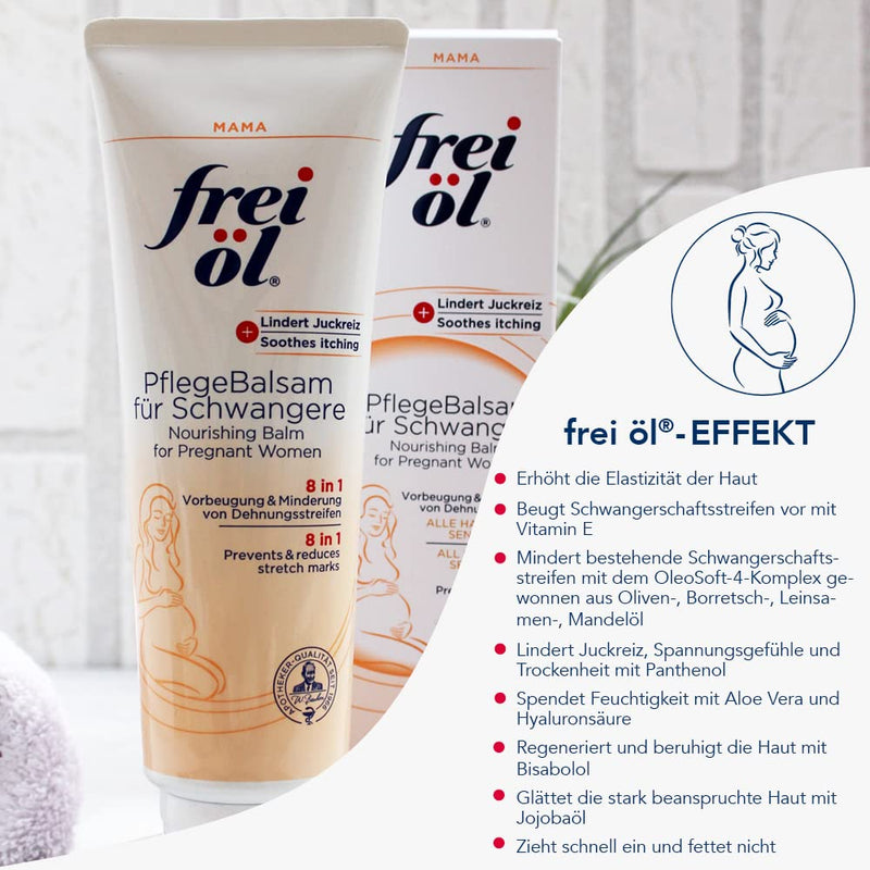free oil care balm for pregnant women, prevention and reduction of stretch marks, relieves itching and feelings of tension, vegan, 125 ml - NewNest Australia
