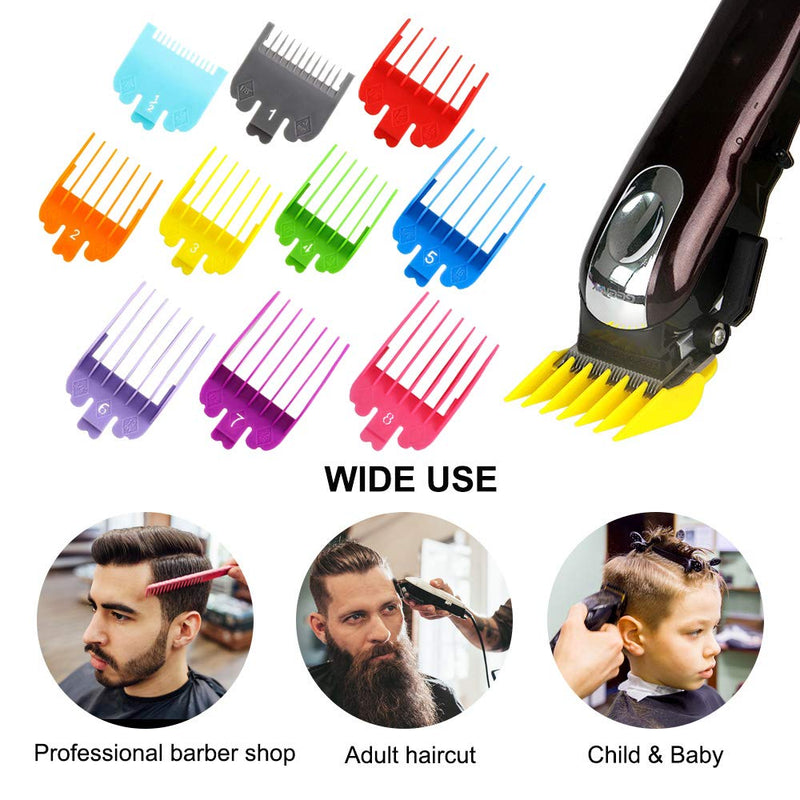 LATTCURE Hair Combs Set, 10 Pieces Hair Clipper Guide Limit Comb Attachment Set Hair Clipper Combs Limit Comb Set Replacement for Choice - NewNest Australia
