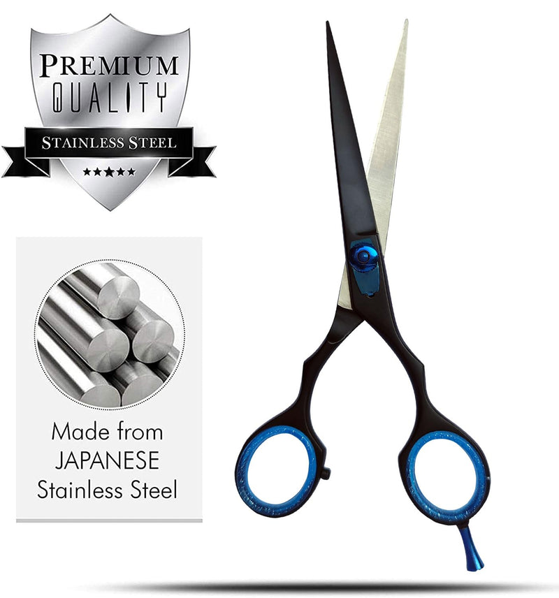 KINZIO Hairdressing Scissors, Japanese Scissors Stainless Steel Salon Scissors Finely Adjustable Tension Screw Hair Cutting Scissors with Particularly Sharp and Precise Cuts Premium Scissors for Hair Cutting (6.5") 6.5" - NewNest Australia