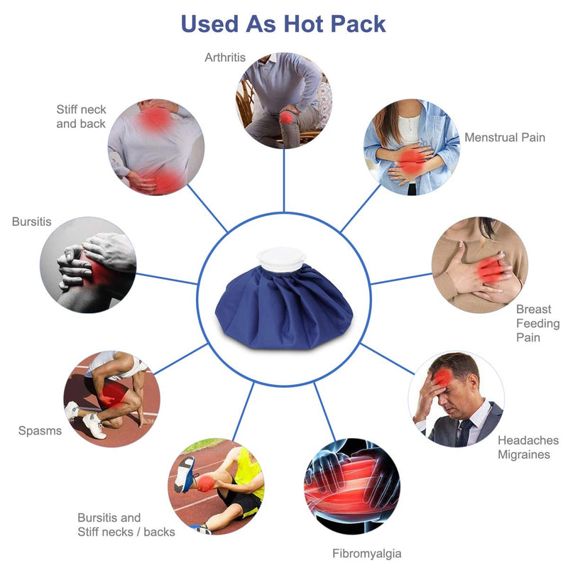 Ice Pack for Injuries, Hot & Cold Therapy, Teeth Pain Cold Pack, Headaches Cold Ice Bag, Menstrual Pain Hot Water Bag, Backs Fast Release Reusable Ice Bag, 9 in Cold Bag - NewNest Australia