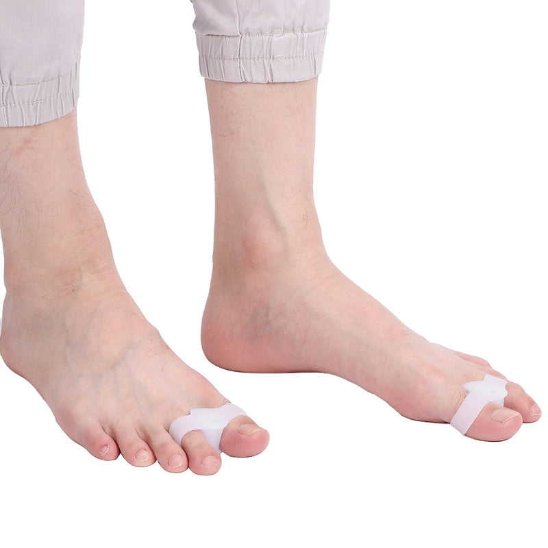 Silicone Toe Separator Made Of Soft Gel For Hallux Valgus Therapy, Prevention Of Pain And Relaxation Of The Feet, Two Toes, Bunion Correction For Bunion And Overlap Toe (White) - NewNest Australia