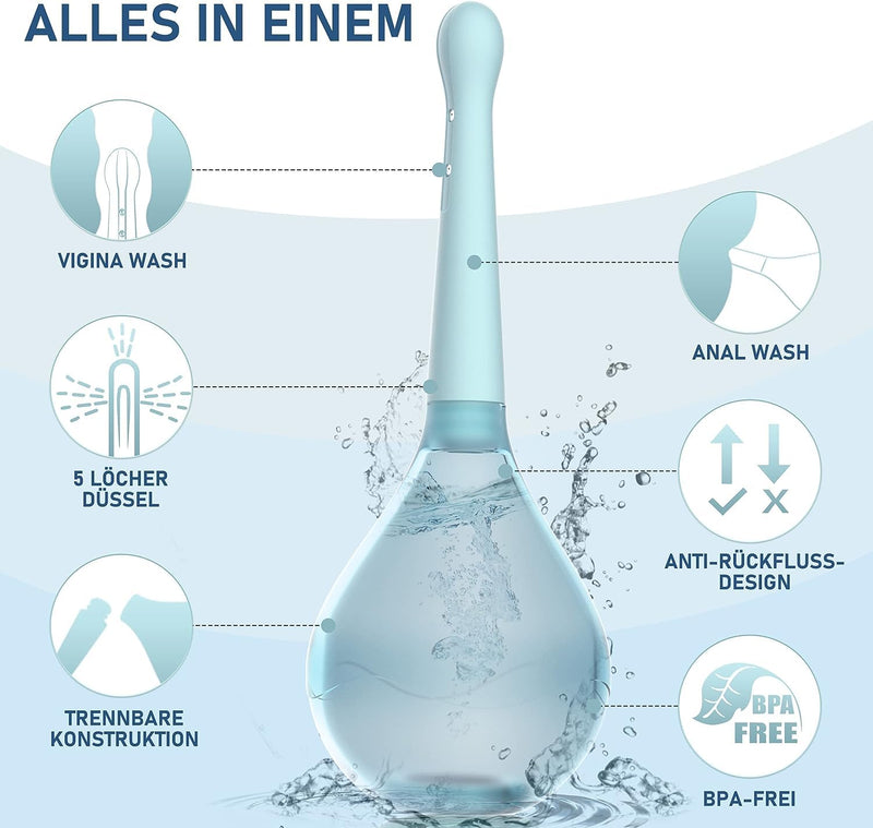 Butt Shower Irrigator For Intestinal Rinse ‚ Intimate Shower For Shower And Vaginal Shower ‚ Anti-Return And Transparent ‚ Well-Being And Relaxation With Intestinal Rinse (1) - NewNest Australia