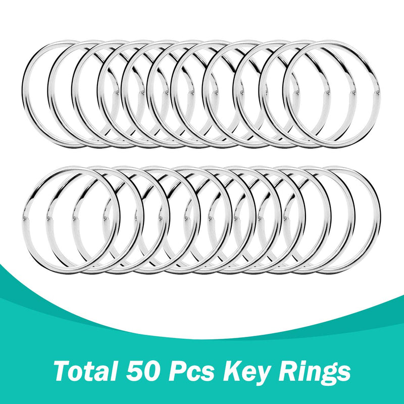 100 Pcs Premium Swivel Snap Hooks with Key Rings,Metal Lanyard Keychain Hooks Lobster Clasps for Key Jewelry DIY Crafts 1.25inch/32mm(50 Pcs Lanyard Snap Hooks+50 Pcs Key Rings) 1.25 inch-32mm - NewNest Australia