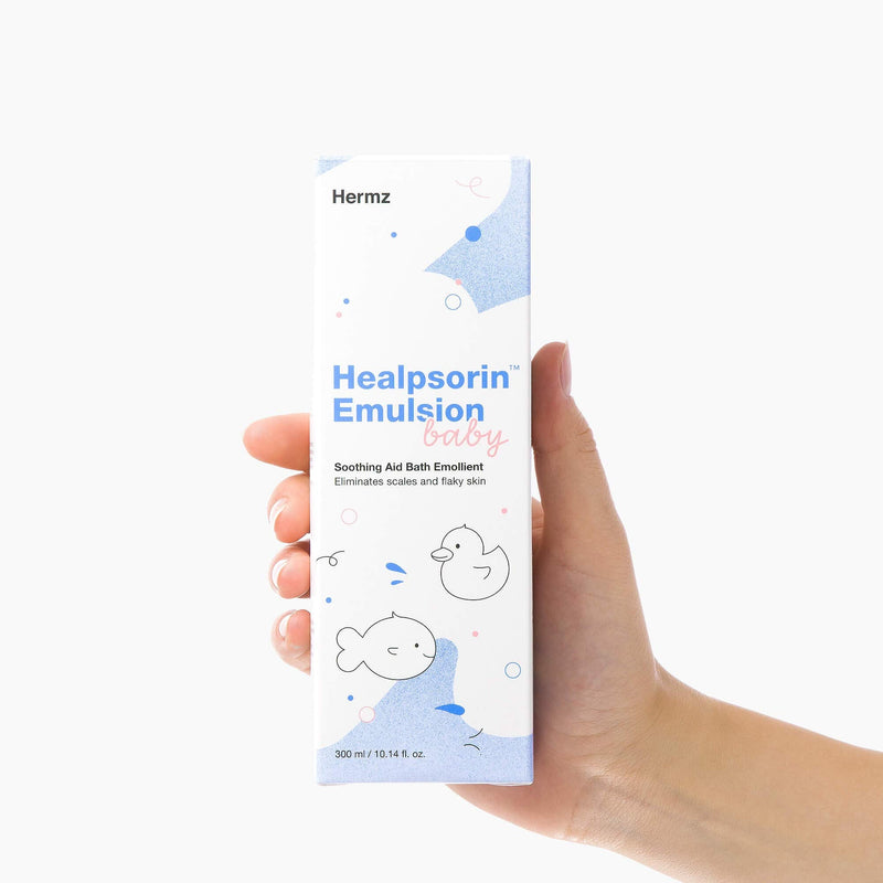 Healpsorin Baby Eczema & Cradle Cap Emulsion Treatment: Calendula, Comfrey Root, Sweet Almond & Watermelon - Gentle Baby Bath Emulsion Fights Bacteria & Restores Moisture Barrier - NewNest Australia