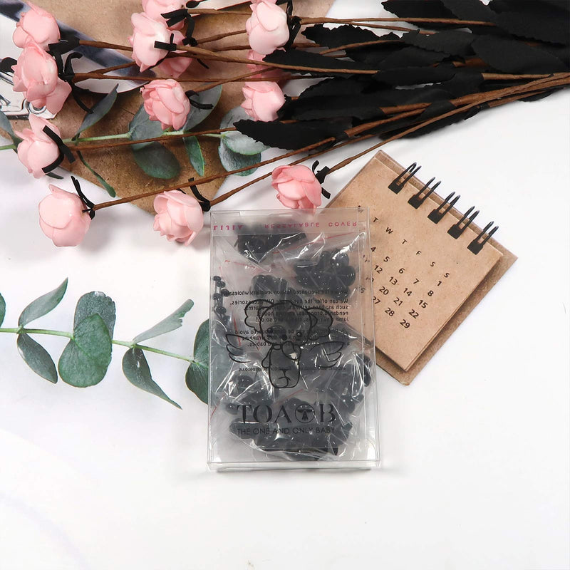 TOAOB 100pcs Black Glass Eyes Kits 3mm to 12mm Assorted Sizes for Crafts Needle Felting Bears Dolls Decoys Sewing 3/4/5/6/7/8/9/10/11/12mm - NewNest Australia