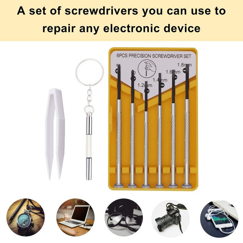 Eyeglass Repair Kit, Glasses Repair Tools with Glasses Screws, Precision Screwdriver kit, Cleaning Cloth and Tweezers, Suitable for Eyeglass, Mobile Phones, Watches - NewNest Australia