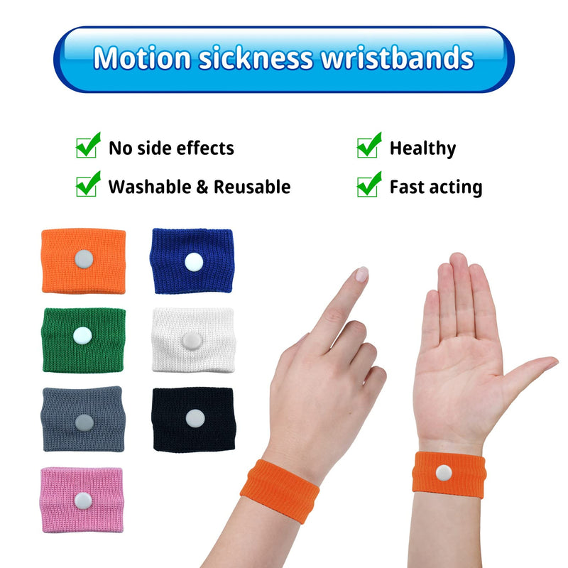 1 Pair Motion Sickness Wristbands, Natural Nausea Relief Bands for Kids &Adults, Anti-Nausea Wristbands, for Car Sea Sickness Travel Sickness Pregnancy Morning Sickness (Pink) Pink - NewNest Australia