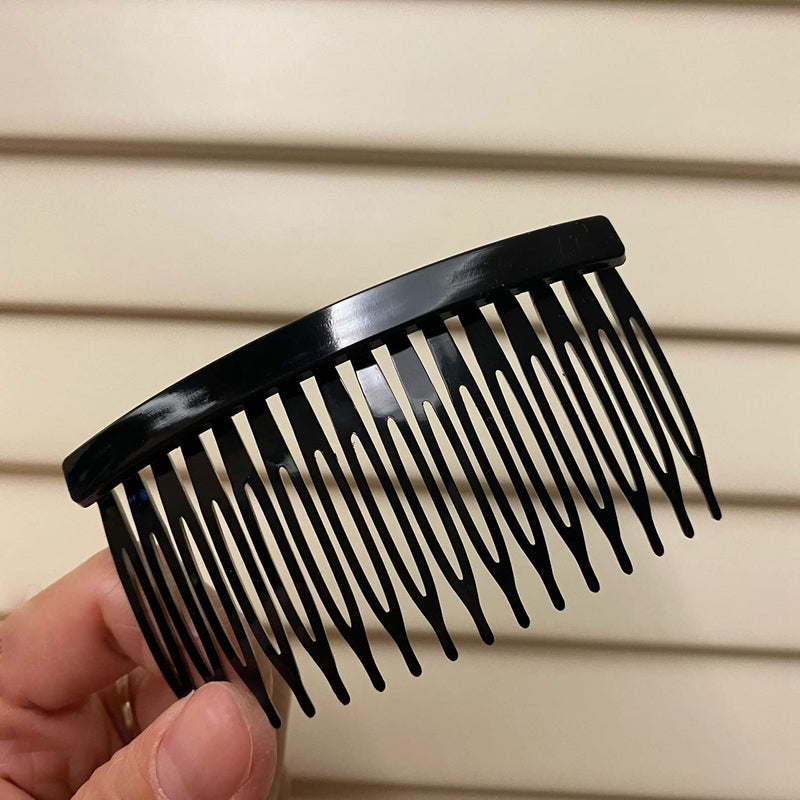 Plastic Hair Combs Slides, 6PCS French Twist Comb Strong Hold Hair Clips with Teeth, Hair Combs Slides Set for Women Ladies, Girls for Thick and Fine Hair(Black) - NewNest Australia