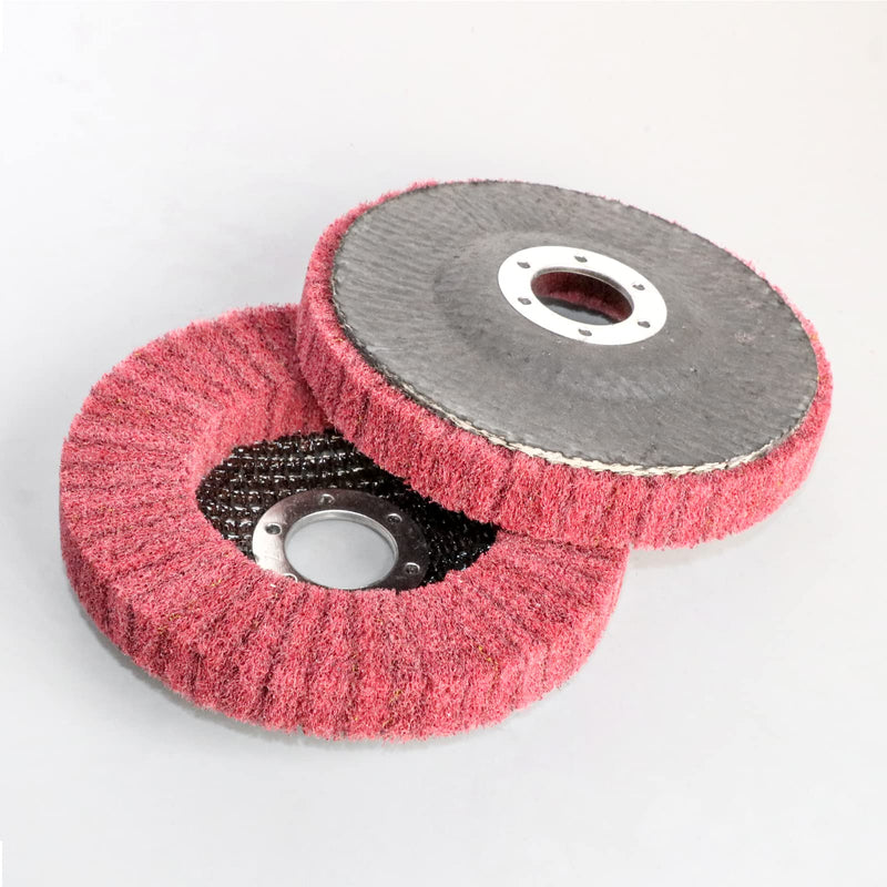 6Pcs 4.5" x 7/8" Nylon Fiber Flap Disc Polishing Grinding Wheel,Scouring pad Buffing Wheel for Angle Grinder - NewNest Australia