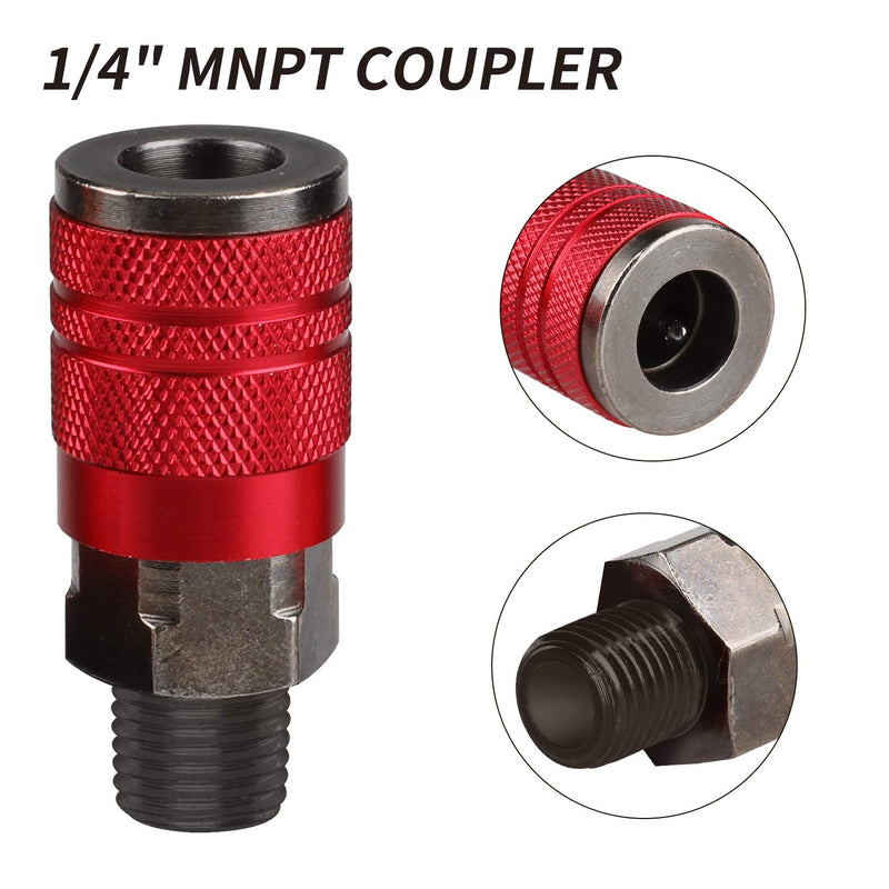 Hromee 4-Way Straight Air Manifold 5 Ports Aluminum Industrial Pneumatic Air Compressor Quick Connect Socket In Line Type Air Hose Splitter with 4 Couplers and 1/4" Male NPT Plug I/M 4-Way - NewNest Australia