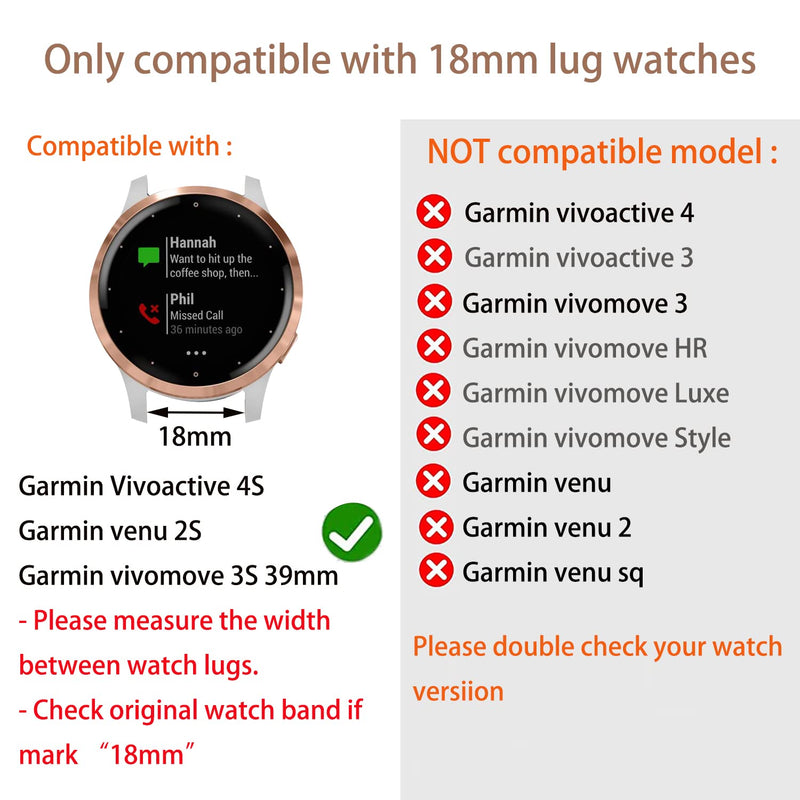 Compatible for Garmin Vivoactive 4S / Venu 2S Bands, ViCRiOR Solid Stainless Steel Watchband+ Mesh Strap Bracelet Replacement Band Strap for Garmin Vivomove 3S , Silver - NewNest Australia