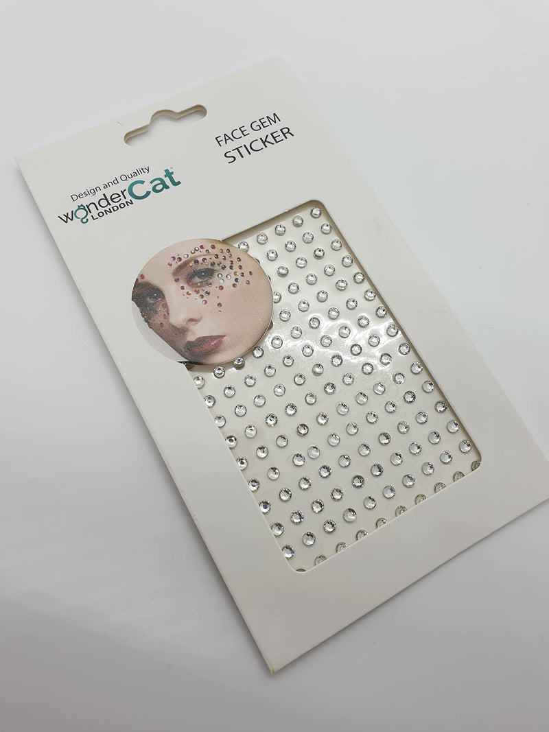 150 PCS 4 mm Face Gems Stickers Temporary Tattoo Acrylic Crystal Glitter Waterproof Face Jewels Rainbow Tears Rhinestone for Party, Rave Festival, Dress-up Make up -SELF ADHESIVE- (CLEAR (Z1KAZ01)) CLEAR (Z1KAZ01) - NewNest Australia